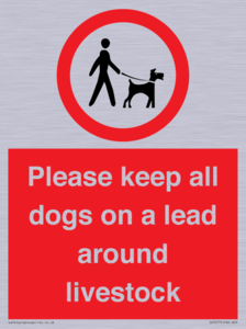 Please keep all dogs on a lead around livestock